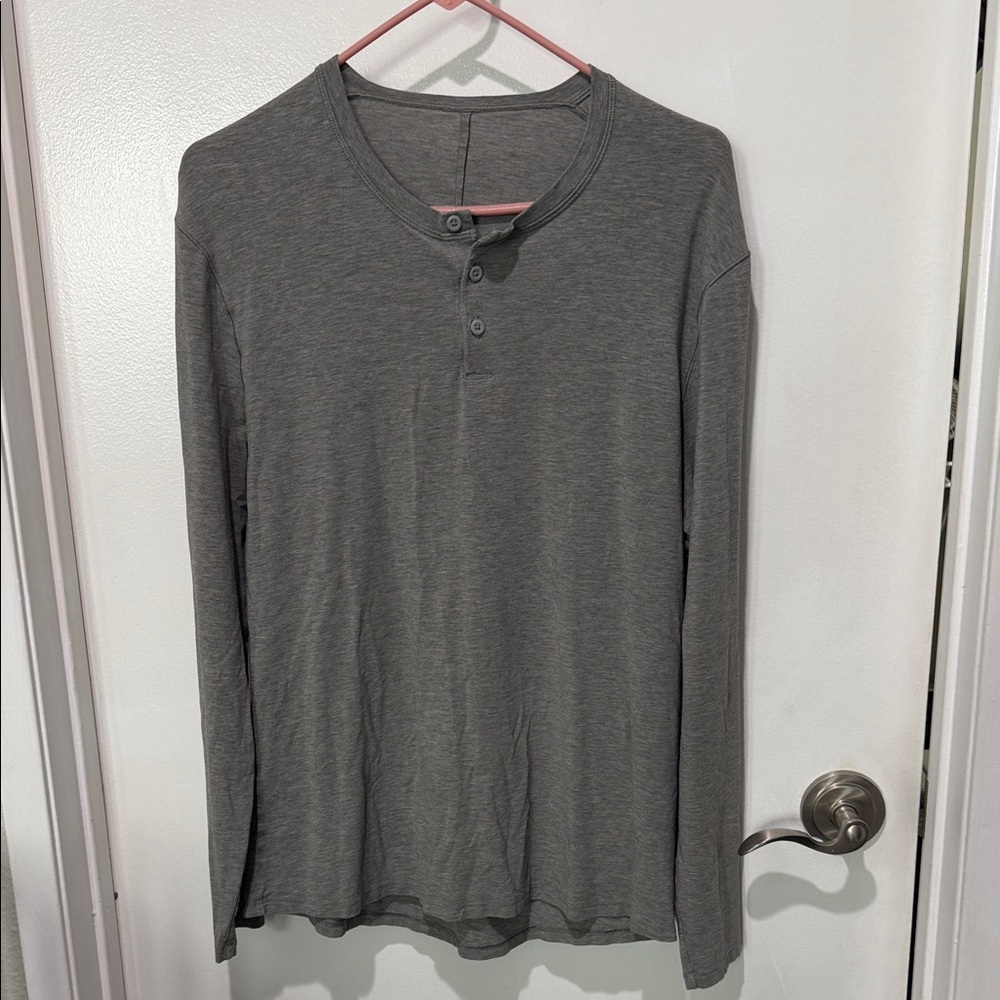 Lululemon Men's Gray Henley Shirt